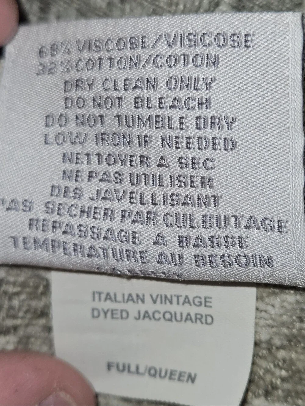 Restoration Hardware Italian Vintage Dyed Jacquard Duvet